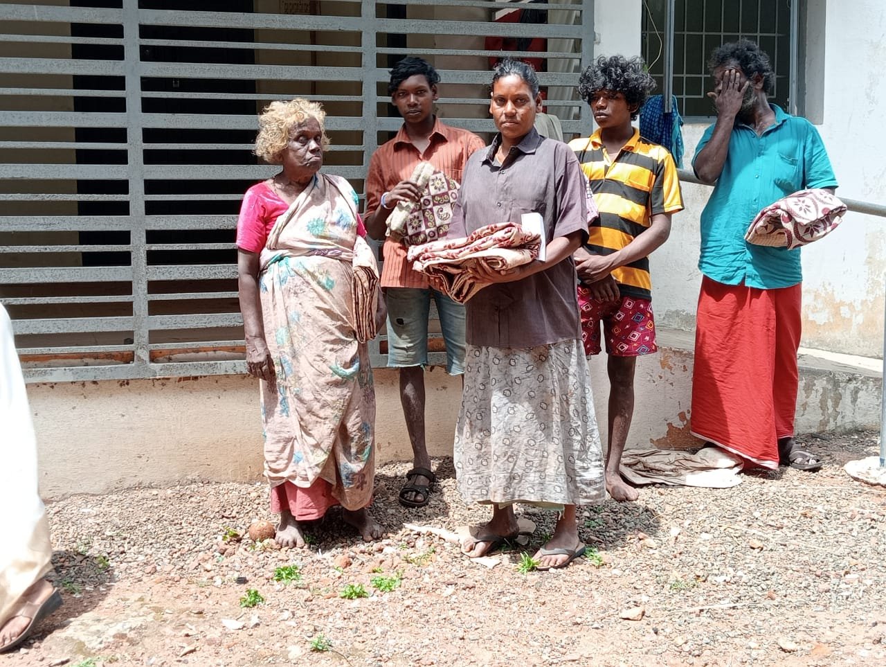 Hill tribal community members receiving support