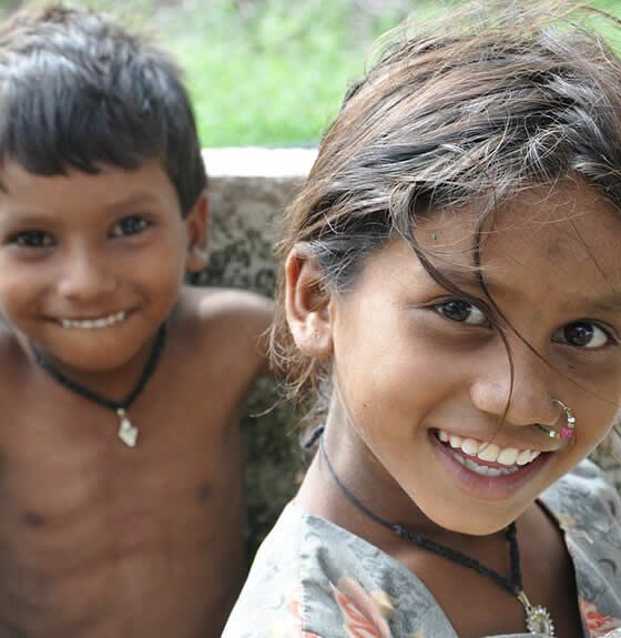 Children from a hill tribal community